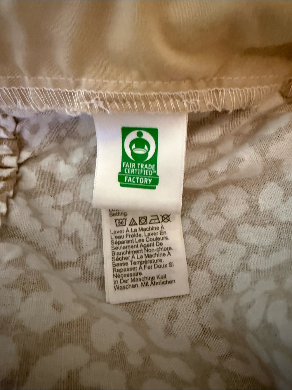 J Crew Beige and White Leopard Print Elastic Waist Pants size 6 - Picture 4 of 12